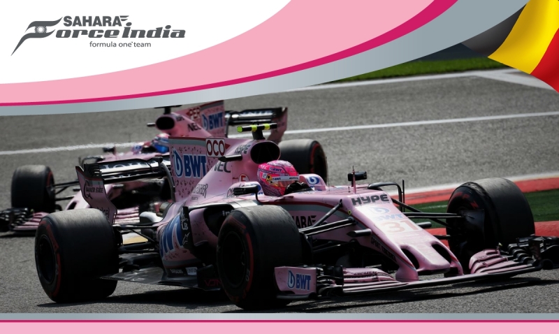 Force India al Rosa Vivo en Spa.