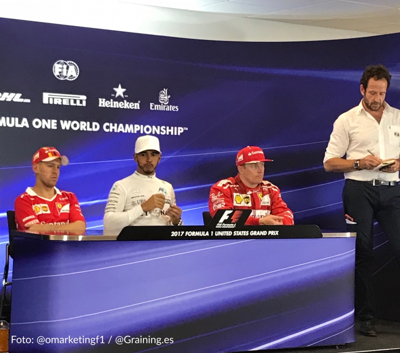 Hamilton, Vettel y Kimi responden a Graining en conferencia de prensa FIA. @omarketingf1