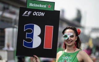 Gladys Flores Grid Girl del GP de México 2017. LAT Images