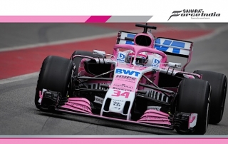 Force India VJM11 presentado en Montmeló @omarketingf1 Foto Sahara Force India1