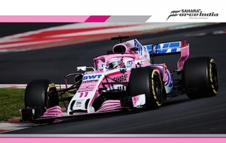 Checo terminó P8 en 4o. día de pruebas en Montmeló. @omarketingf1