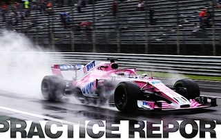 Viernes en Italia Racing Poin inicia liderando el Templo bajo lluvia