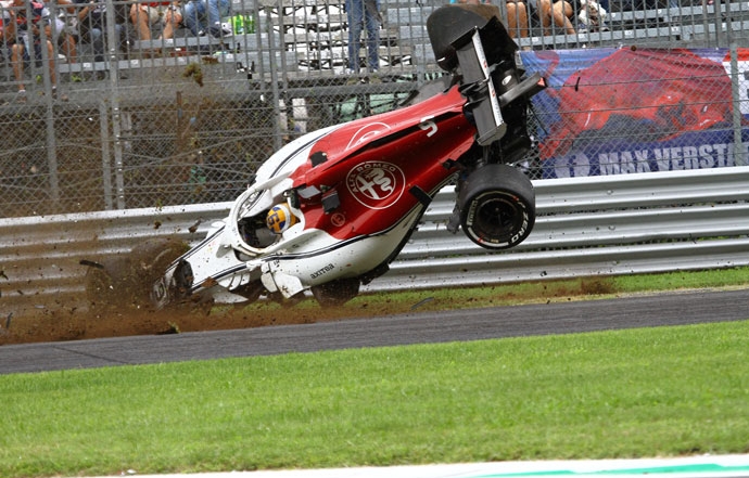 viernes en italia sauber gran susto para ericsson 2