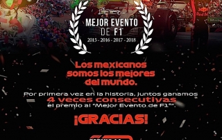 El GP de México F1 premiado como el mejor evento del año por 4º año consecutivo