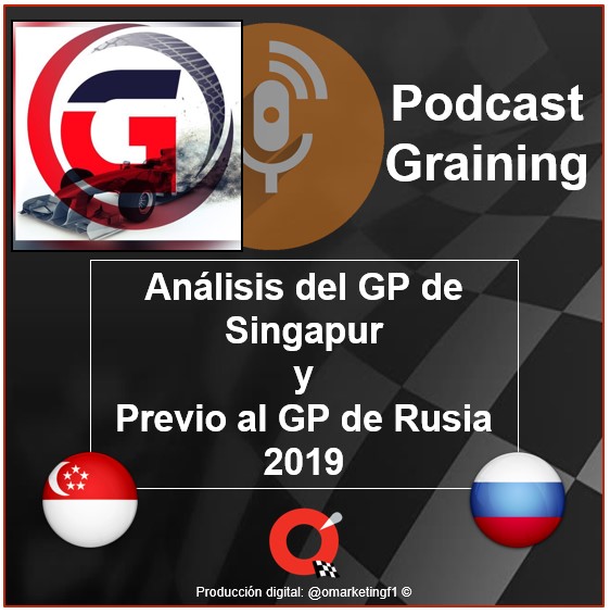 Podcast Graining No. 26 con el análisis del GP de Singapur y Previo al GP de Rusia 2019