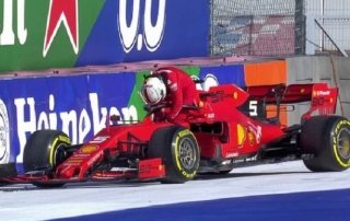 Binotto justifica el abandono de Vettel por motivos de seguridad