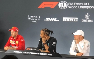Hamilton y Vettel intercambian palabras en la rueda de prensa posterior al GP de México