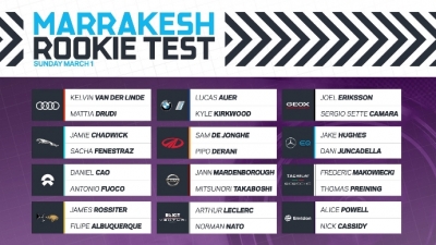 El Rookie Test de Fórmula E cuenta con todos los pilotos confirmados