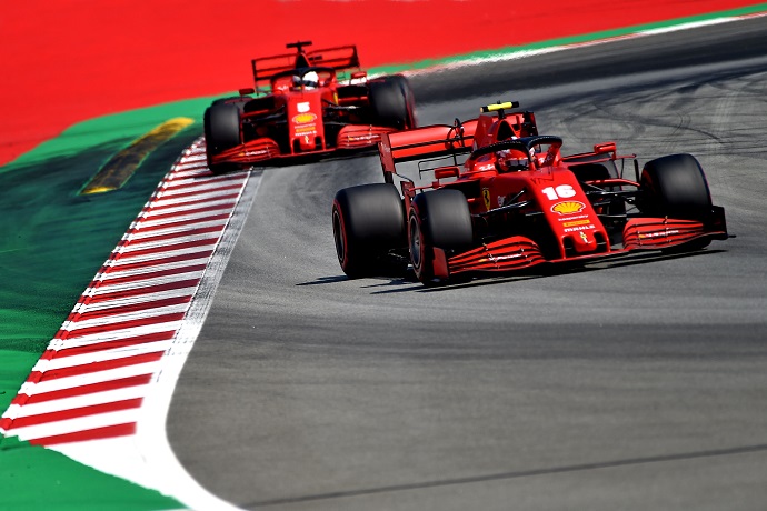 Sábado en España - Ferrari vuelve a decepcionar; Leclerc es 9º y Vettel se queda en Q2 por dos milésimas