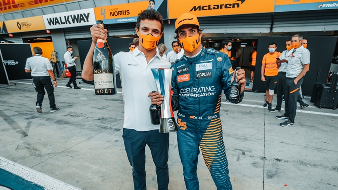 Sainz no tiene nada que envidiar a ninguno de los pilotos de la parrilla, según Norris