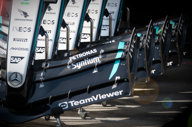 Alerones delanteros del Mercedes para el GP Japón