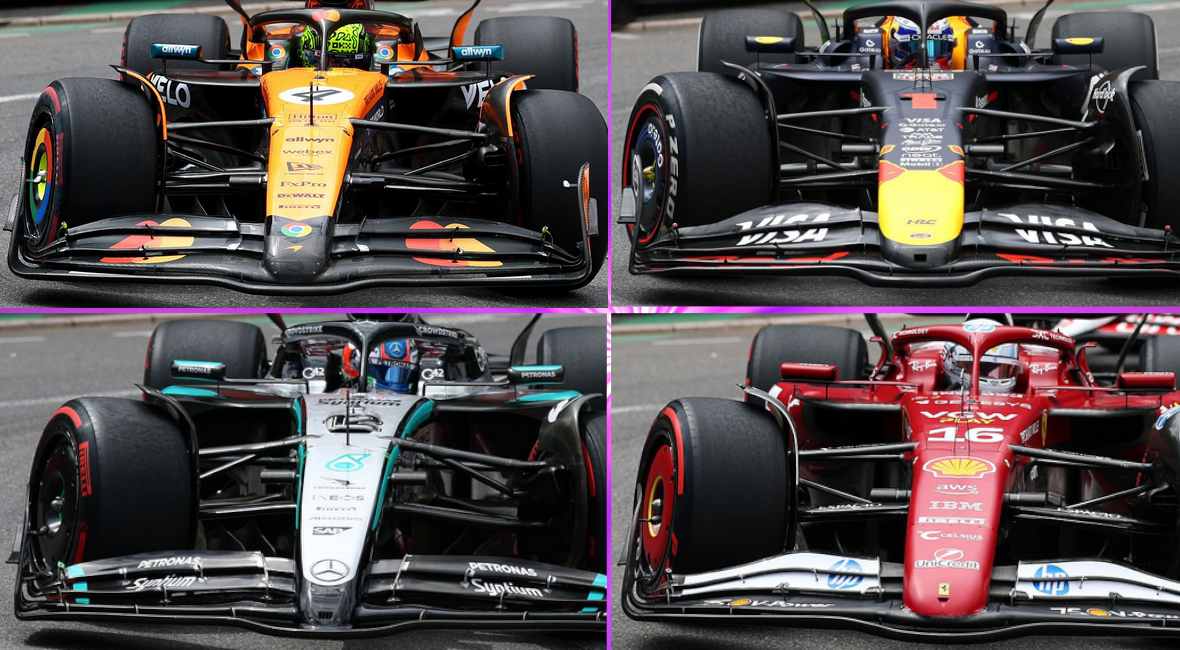 Radio de giro de McLaren, Red Bull, Mercedes y Ferrari en los entrenamientos libres del GP Mónaco